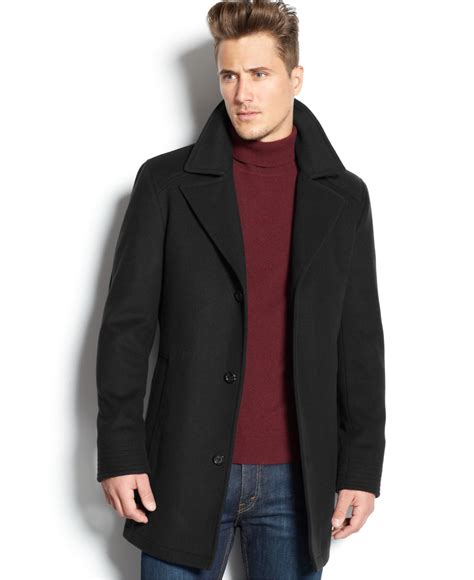 men's michael kors black jacket|Michael Kors men overcoat.